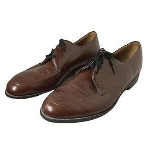 Vintage E T Wright Brown Leather Oxford Lace Up Dress Shoes Comfort Men’s 11.5